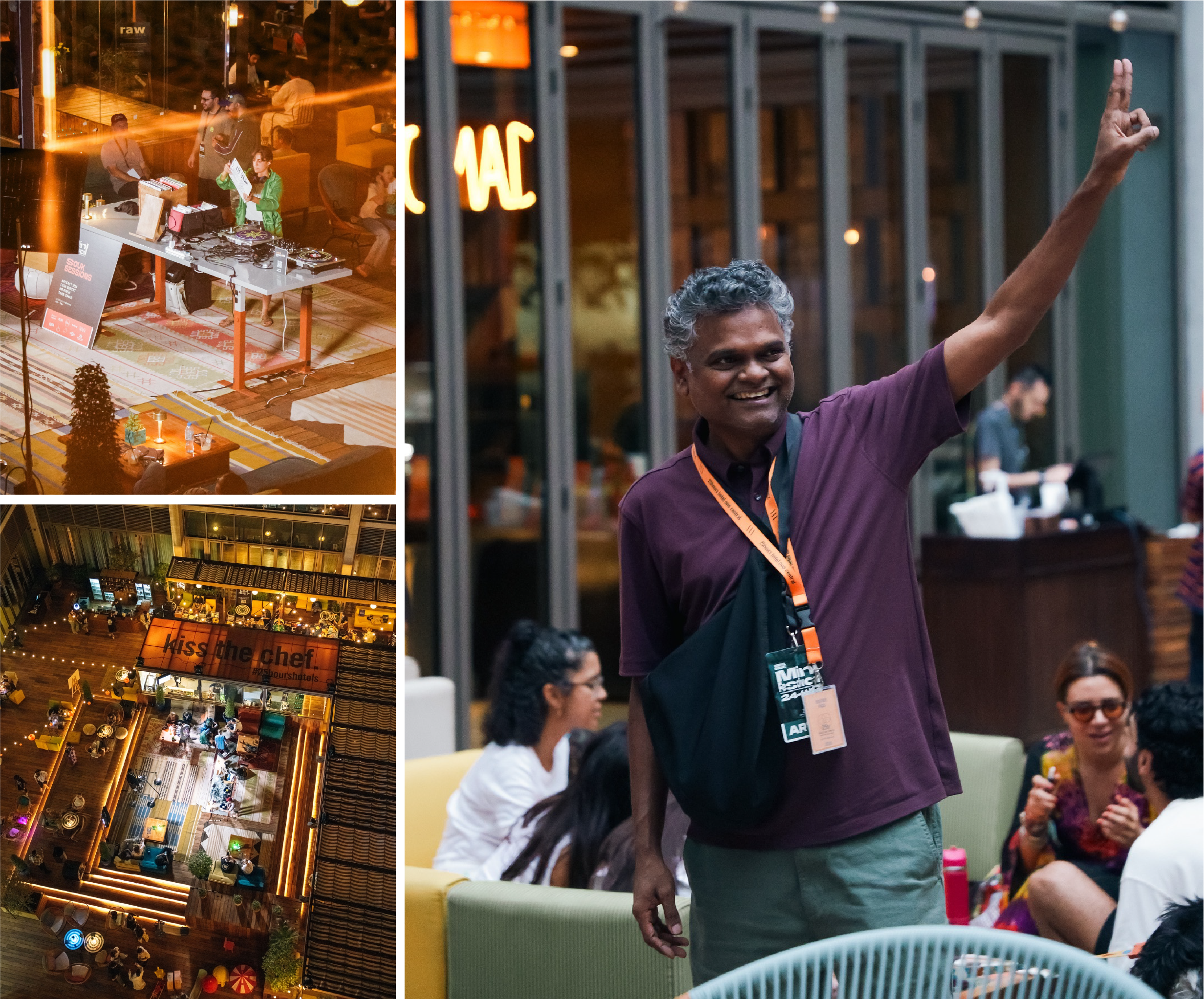 The Vinyl Souk Event at 25h Hotel, Dubai (Jayesh Veralkar in the right)