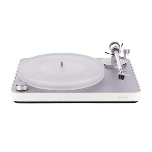 The silver with white chassis edition of the Clearaudio Concept MM Turntable