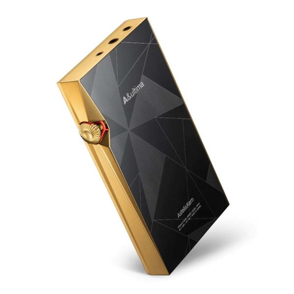 A studio shot of the Astell&Kern A&ultima SP3000 24K Gold Limited Edition