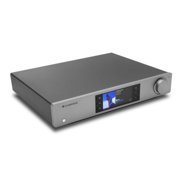 Angled front shot of the Cambridge Audio CXN100 Network player